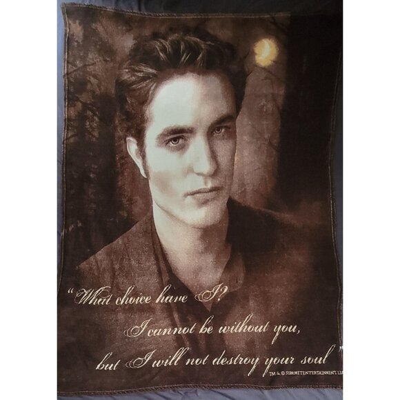 Official Twilight Saga New Moon Edward Fleece Throw - Picture 1 of 9